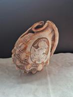 Vintage handmade camee met profiel van Romeinse krijger, Ophalen of Verzenden