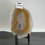Agaat schijf met standaard, Verzamelen, Mineralen en Fossielen, Ophalen of Verzenden, Mineraal