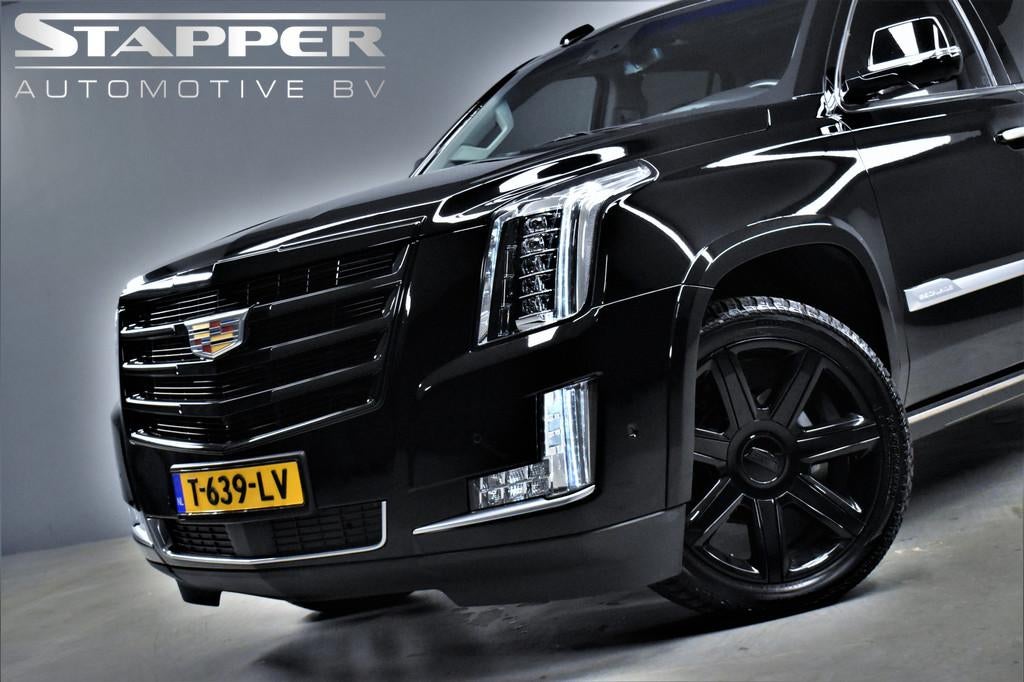 Cadillac Escalade 6.2 V8 426pk Premium 7-Pers Schuifdak/Trek, Automaat, Lichtsensor, Zwart, Bedrijf