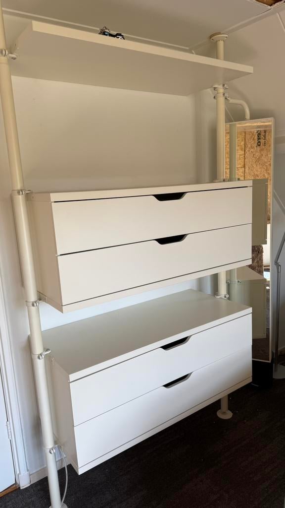Ikea Stolmen ladeblokken en spiegel, Ophalen, 100 tot 150 cm, Zo goed als nieuw, 3 of 4 laden