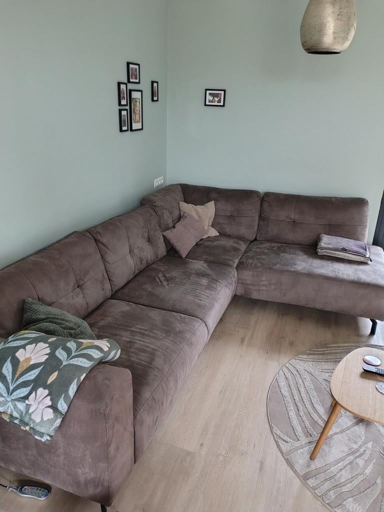 Hoekbank 3x2,15m, Ophalen, Gebruikt, Stof