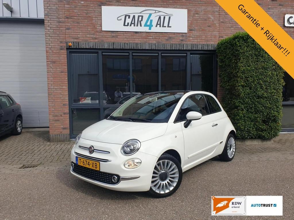 Fiat 500 1.2 Lounge CRUIS PANO BL.TOOTH AIRCO, Auto's, Fiat, Stof, Gebruikt, 4 cilinders, Bedrijf