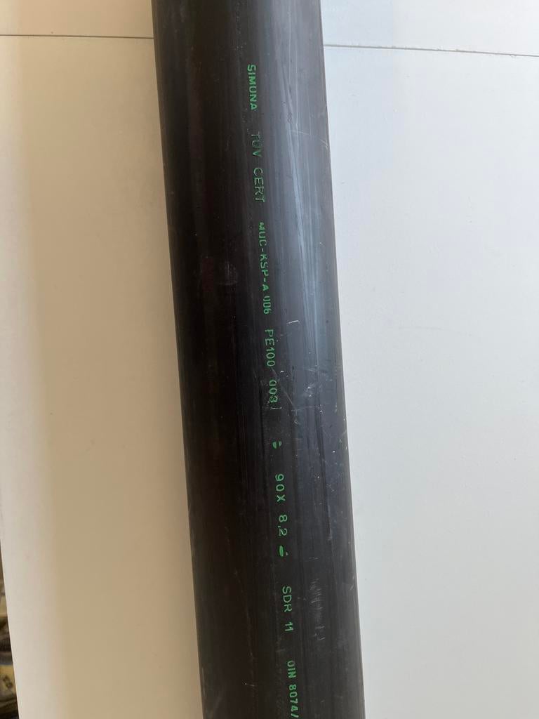 PE buis 90 mm, 1 meter lang, geschikt voor lassen, Ophalen, Overige materialen, Nieuw, Minder dan 2 meter