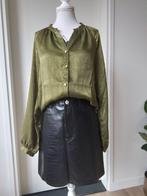 Olijfgroene bloes Geisha mt 36, Kleding | Dames, Geisha, Ophalen of Verzenden, Zo goed als nieuw, Maat 36 (S)