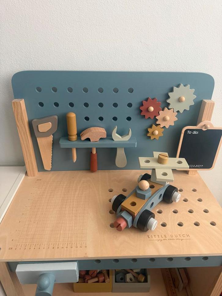 Little Dutch Houten Werkbank met Gereedschap, Kinderen en Baby's, Speelgoed | Overig, Zo goed als nieuw, Jongen of Meisje, Ophalen