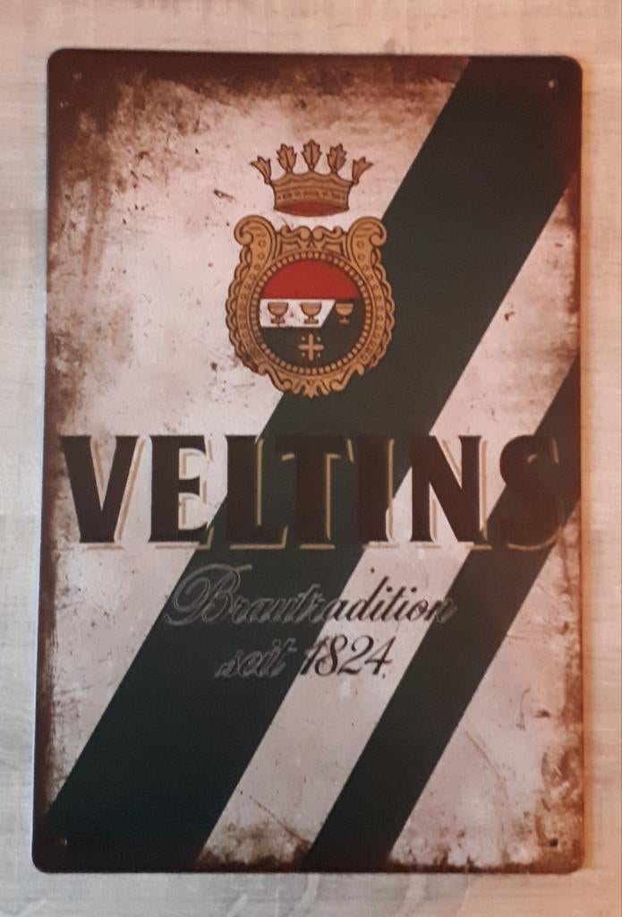 Veltins 20x30 cm Metalen Reclamebord, Verzamelen, Biermerken, Ophalen of Verzenden, Nieuw, Reclamebord, Plaat of Schild, Overige merken
