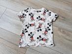 Wit Mickey tshirt Maat 86, Onbekend, Ophalen of Verzenden, Zo goed als nieuw, Onbekend
