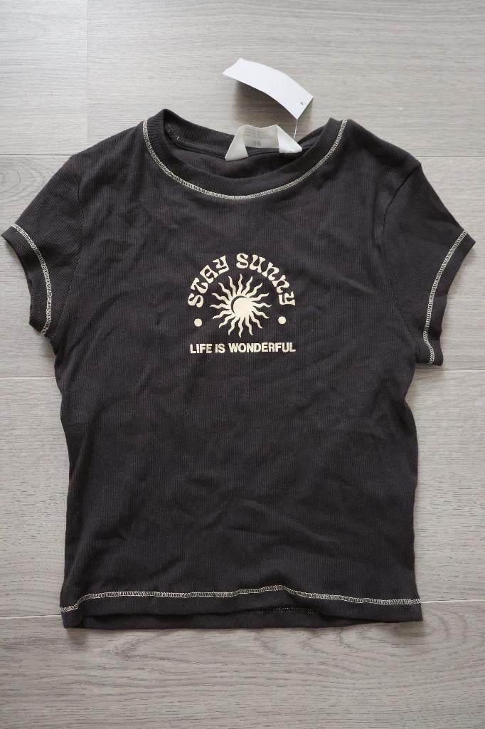 Nieuw H&M shirtje grijs, Kinderen en Baby's, Kinderkleding | Maat 152, Meisje, H&M, Nieuw, Ophalen of Verzenden