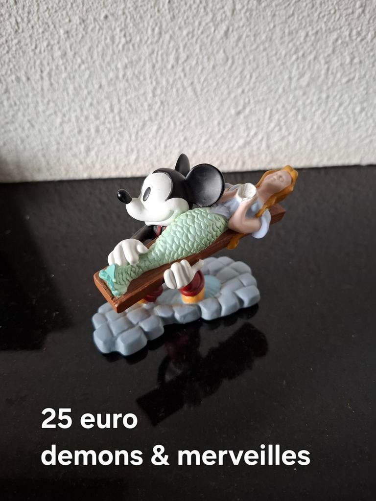 Disney mickey mouse demons & merveilles zeemeermin, Ophalen, Mickey Mouse, Beeldje of Figuurtje