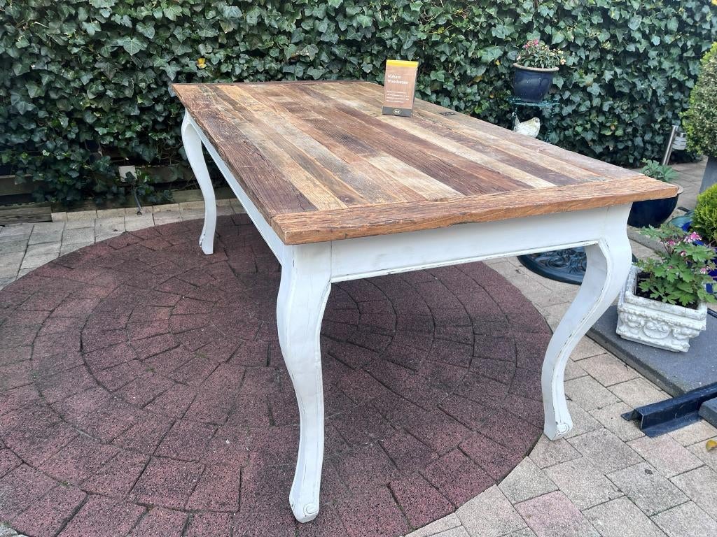 Riviera Maison Driftwood, eettafel + salontafel+scheepslamp, Ophalen, Landelijk modern, 50 tot 100 cm, Zo goed als nieuw
