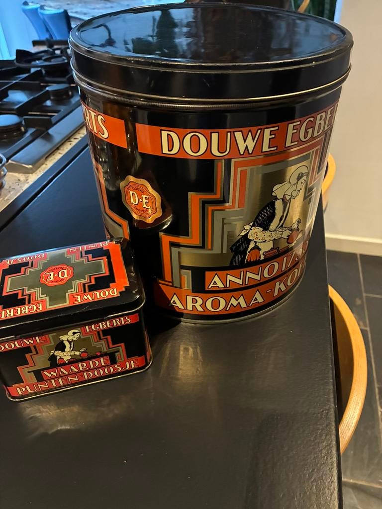 Leuke blikken van Douwe Egberts, Verzamelen, Blikken, Ophalen of Verzenden, Gebruikt, Koffie, Douwe Egberts