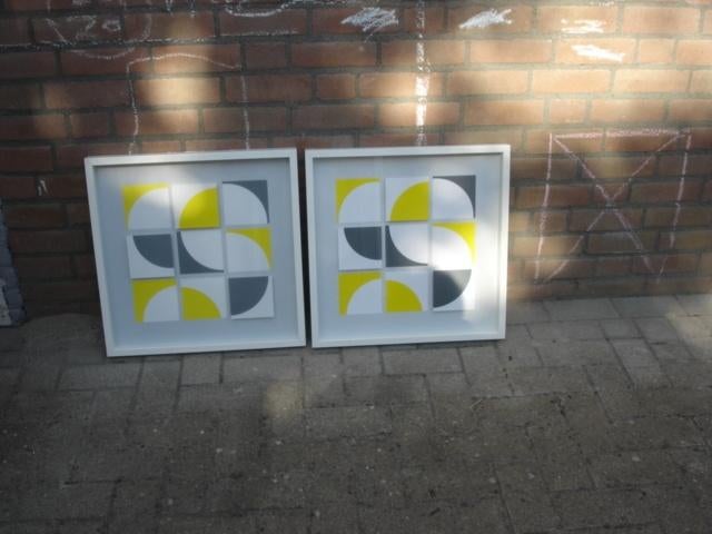 IKEA KONST Lola Fraser/ Helene Billgren/ Anna Larsso, Achter glas, Gebruikt, Schilderij, Ophalen of Verzenden