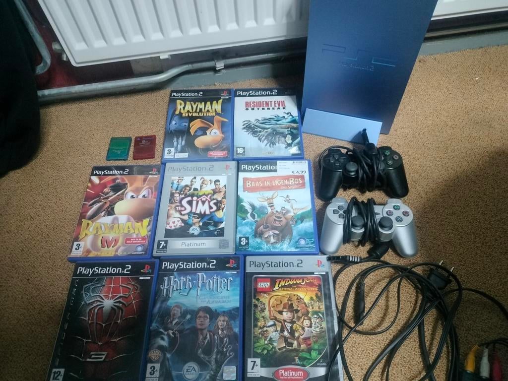 PlayStation 2 console met 2 controllers en 8 spellen, Ophalen