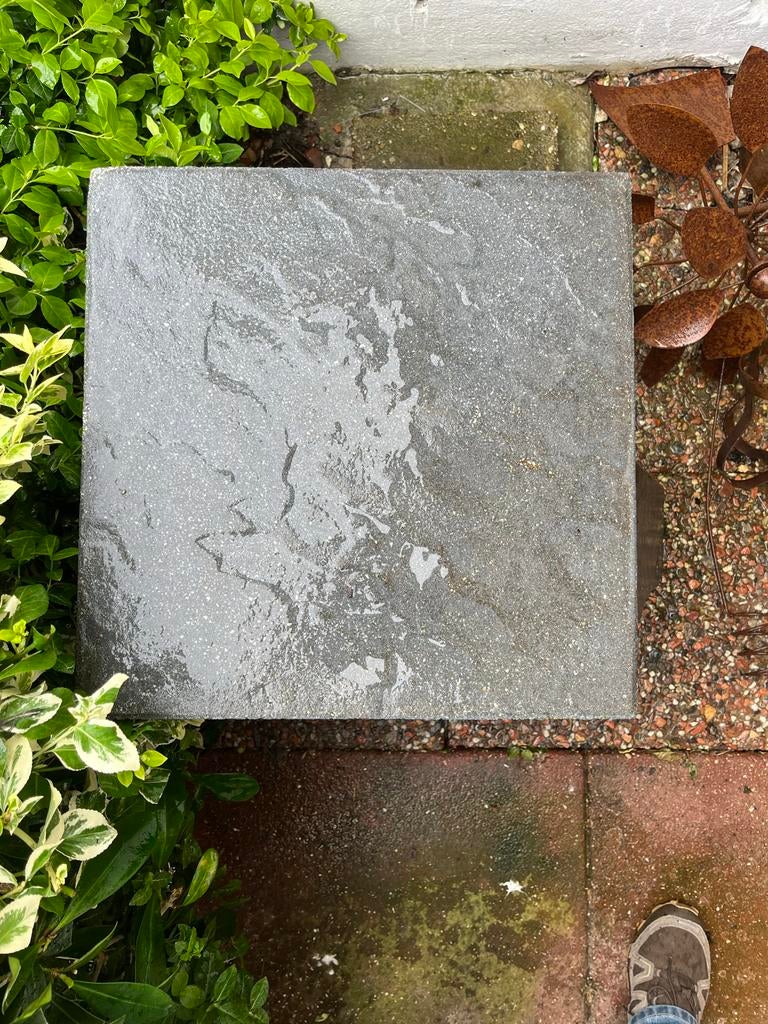 Tuin tegels antraciet 40x40 15 stuks, Ophalen, Gebruikt, Minder dan 5 m², Beton