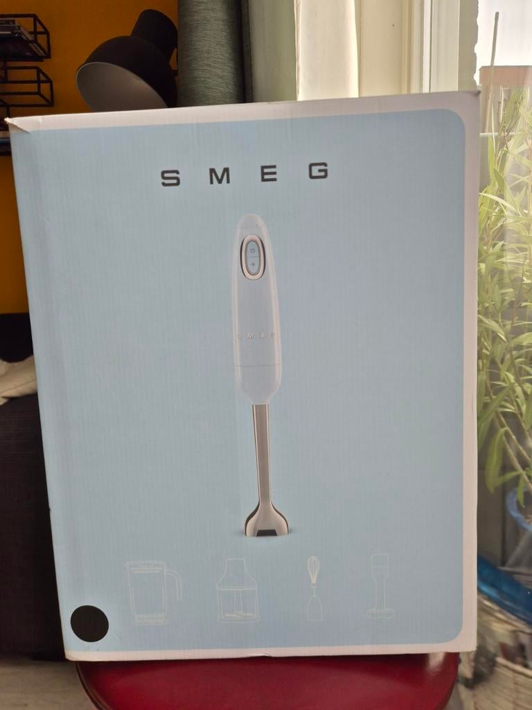 Smeg HBF22BLEU staafmixer zwart in ongeopende doos!, Ophalen of Verzenden, Nieuw, Blender