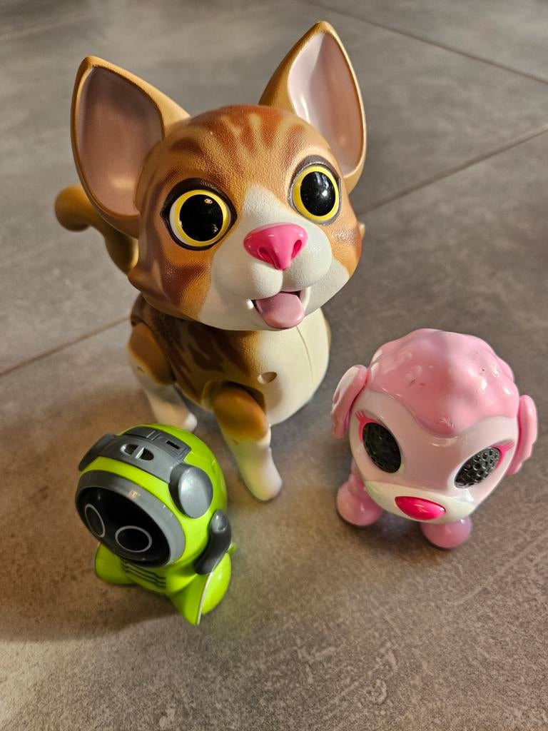 Interactief Robot Speelgoed Set - Kat, Robot & Poedel, Kinderen en Baby's, Speelgoed | Overig, Zo goed als nieuw, Jongen of Meisje
