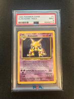 1/102 base alakazam psa 9, Ophalen of Verzenden, Zo goed als nieuw, Foil