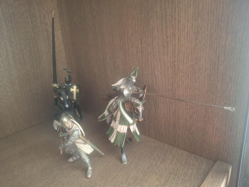 Schleich ridders te paard + tempelier – oude serie, Ophalen of Verzenden, Zo goed als nieuw