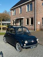 Fiat 500R Oldtimer/650cc/Gesynchroniseerde versnellingsbak, Auto's, Fiat, Zwart, Blauw, Handgeschakeld, Particulier