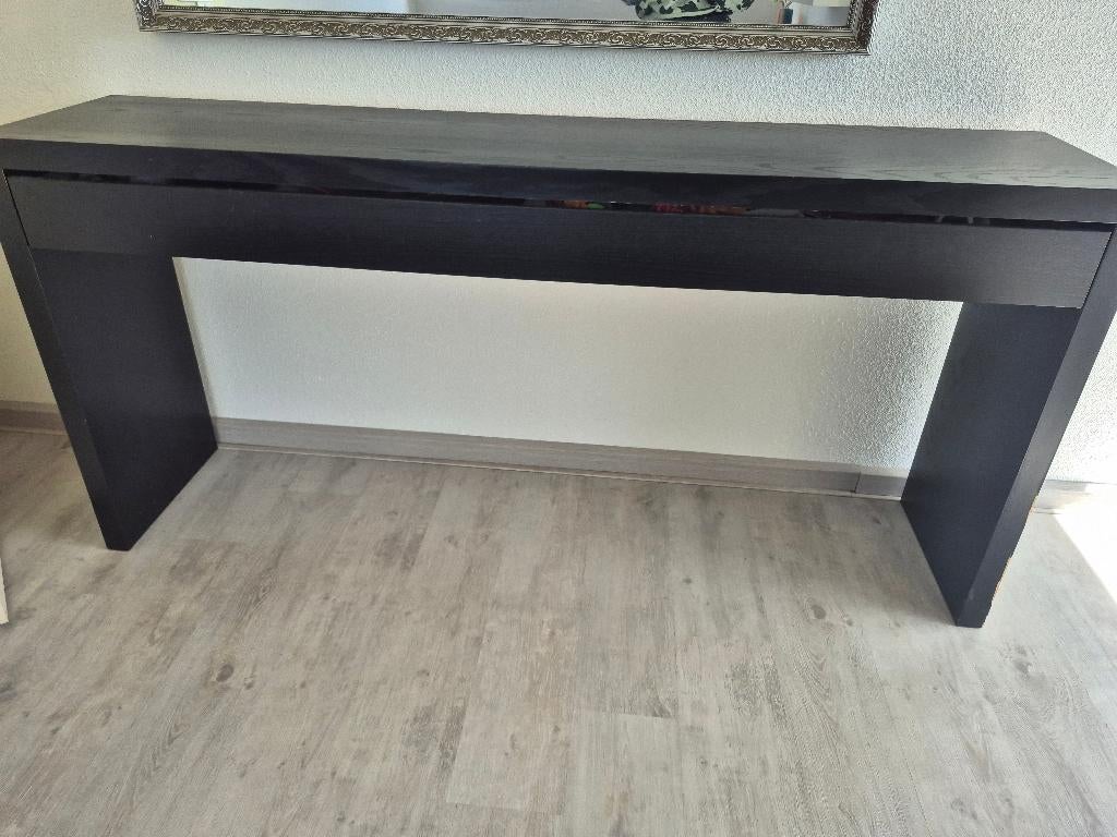 Zwarte SideTable Make-up Tafel met 4 Laden 191x43x90cm, Ophalen, Gebruikt, 150 tot 200 cm, 25 tot 50 cm