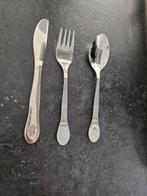 Winnie the pooh bestekset vork lepel mes kleuterbestek, Ophalen of Verzenden, Zo goed als nieuw, Rvs of Chroom, Bestekset