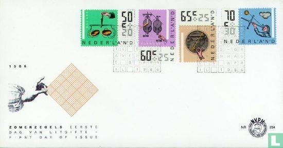 FDC E234 Zomerzegels 1986 NL onbeschreven, Ophalen of Verzenden, Nederland