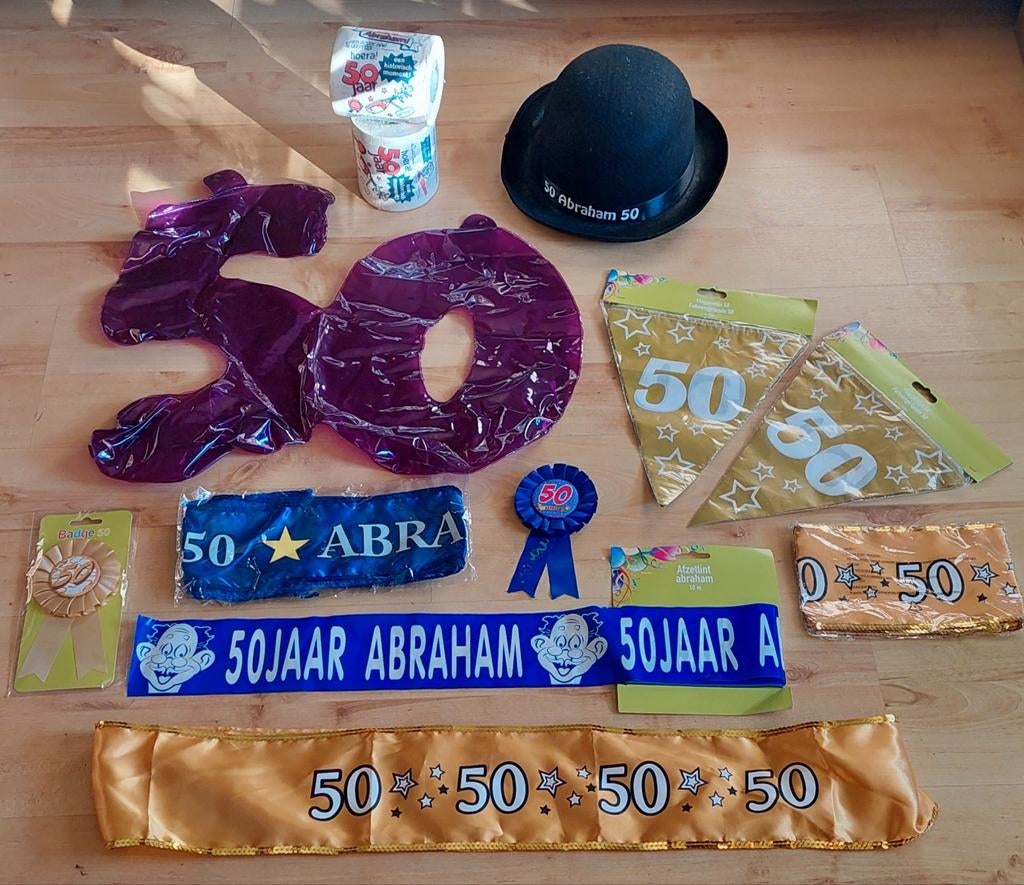Feestartikelen 50 jaar, Ophalen of Verzenden, Nieuw, Versiering, Abraham of Sarah