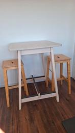 Ikea Räker Bartafel met 2 krukken, Huis en Inrichting, Ophalen, Gebruikt, Met voetsteun, 90 cm of meer