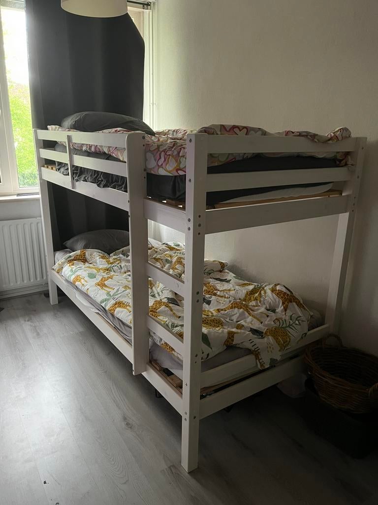 Stapelbed met toebehoren, Huis en Inrichting, Slaapkamer | Stapelbedden en Hoogslapers, 90 cm, 160 tot 180 cm, Tweepersoons, Ophalen of Verzenden