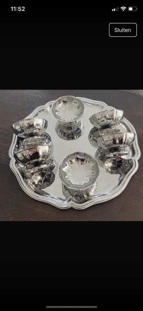 Guy Degrenne 7-delig serveerset, Huis en Inrichting, Keuken | Bestek, Ophalen of Verzenden, Zo goed als nieuw, Rvs of Chroom, Los bestek