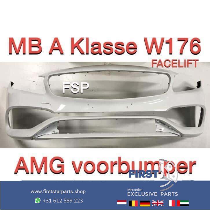 W176 Facelift AMG Voorbumper Achterbumper Diffuser A Klasse, Gebruikt, -, Ophalen of Verzenden, Bumper