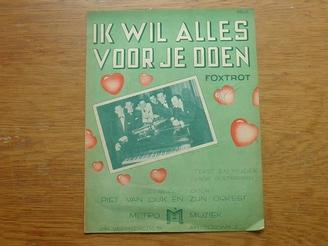 Ik wil alles voor je doen, Muziek en Instrumenten, Bladmuziek, Ophalen of Verzenden, Gebruikt, Artiest of Componist, Populair
