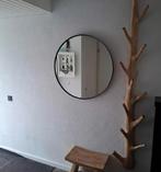 Ronde spiegel met zwarte lijst, Huis en Inrichting, Woonaccessoires | Spiegels, Ophalen of Verzenden