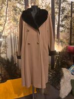 Elegante lange wollen jas met bontkraag en manchetten, Kleding | Dames, Jassen | Winter, Maat 38/40 (M), Mantel, Beige, Wol