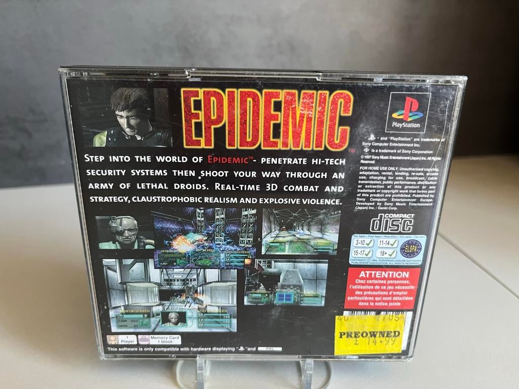 Epidemic - PlayStation 1 (PS1) - Compleet met boekje, Gebruikt, Shooter, T, Ophalen of Verzenden