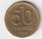 50  cent  1988  Argentinië. km. 99, Ophalen of Verzenden, Noord-Amerika, Losse munt