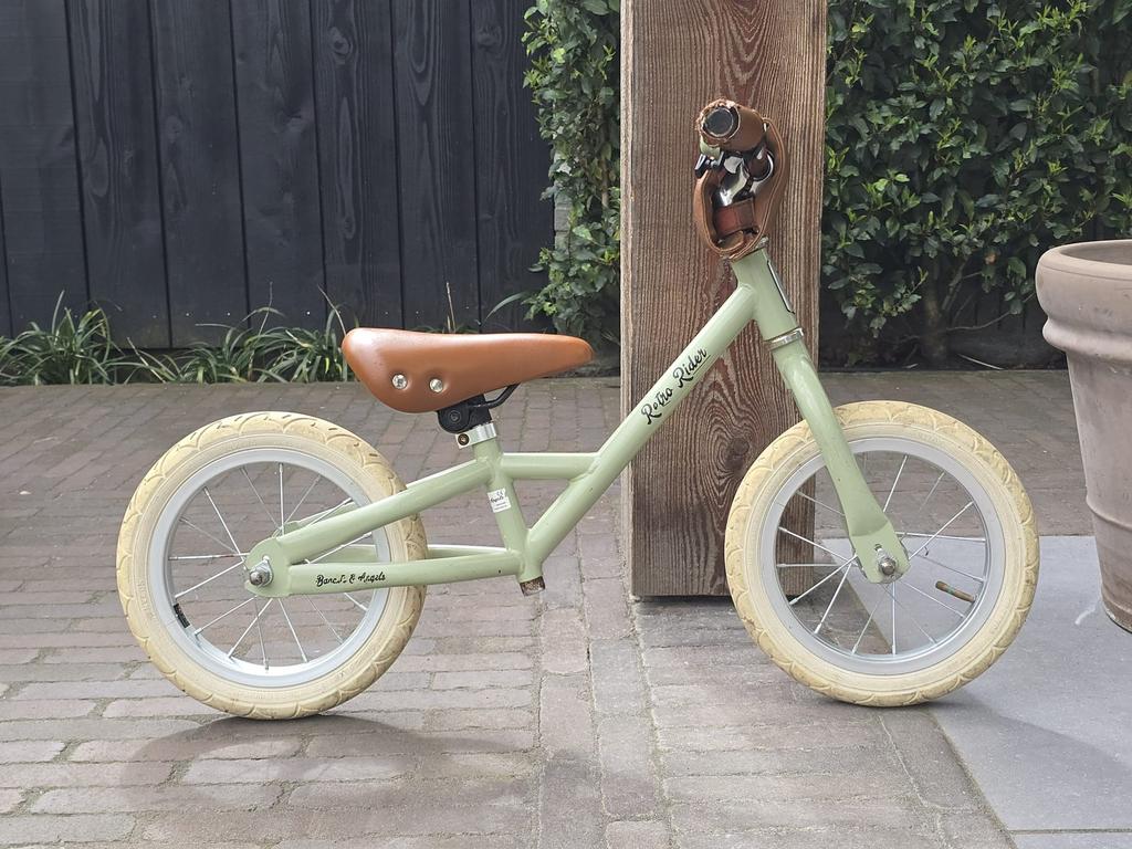 Prachtige retro loopfiets in mooie kleur groen!, Ophalen, Zo goed als nieuw, Minder dan 16 inch