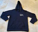 Donkerblauwe hoodie maat S Stüssy print voorkant achterkant, Ophalen of Verzenden, Gedragen, Maat 46 (S) of kleiner, Blauw