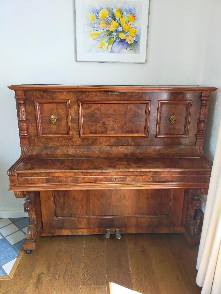 piano, Muziek en Instrumenten, Piano's, Ophalen, Gebruikt, Bruin, Piano