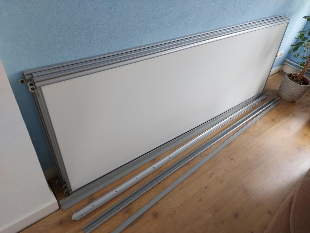Schuifdeuren voor inbouwkast - Wit met aluminium frame, Huis en Inrichting, Kasten | Kledingkasten, Ophalen, Gebruikt, 200 cm of meer