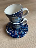 Iittala Taika espresso set kopjes met schotel blauw zgan, Ophalen of Verzenden, Zo goed als nieuw, Overige stijlen, Kop(pen) en/of Schotel(s)