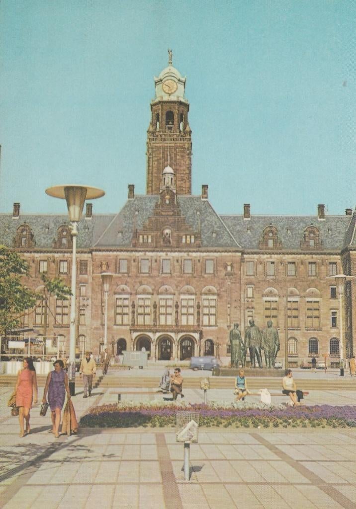ROTTERDAM Stadhuis Coolsingel, Verzamelen, Ansichtkaarten | Nederland, Ongelopen, Zuid-Holland, 1960 tot 1980, Verzenden