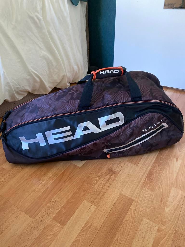 Head Tennistas Zwart/Oranje met Koelvak en Meerdere Zijvakke, Ophalen of Verzenden, Gebruikt, Tas, Head
