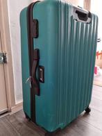 Koffer | Ruimbagage | Groenblauw, Sieraden, Tassen en Uiterlijk, Koffers, Ophalen of Verzenden, Hard kunststof, Wieltjes