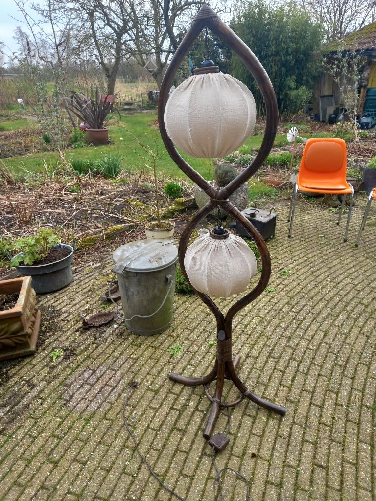 Vintage retro manou staande lamp, Ophalen, Vo, Gebruikt, Vo