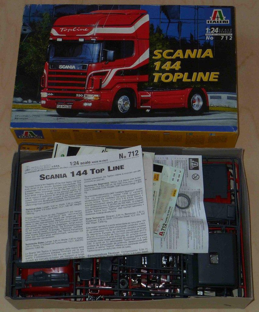 Scania 144 Topline (Italeri), Hobby en Vrije tijd, 1:50 of kleiner, Italeri, Ophalen of Verzenden, Zo goed als nieuw