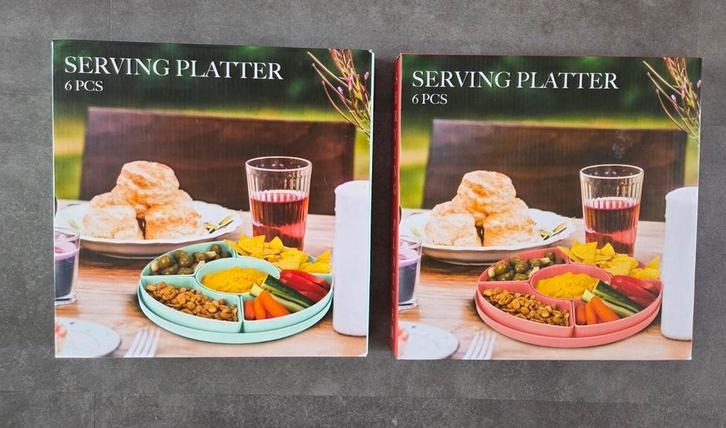 Nieuwe Serveerschalen Set - 6 Delen, Melamine, Huis en Inrichting, Keuken | Servies, Nieuw, Schaal of Schalen, Effen, Overige materialen