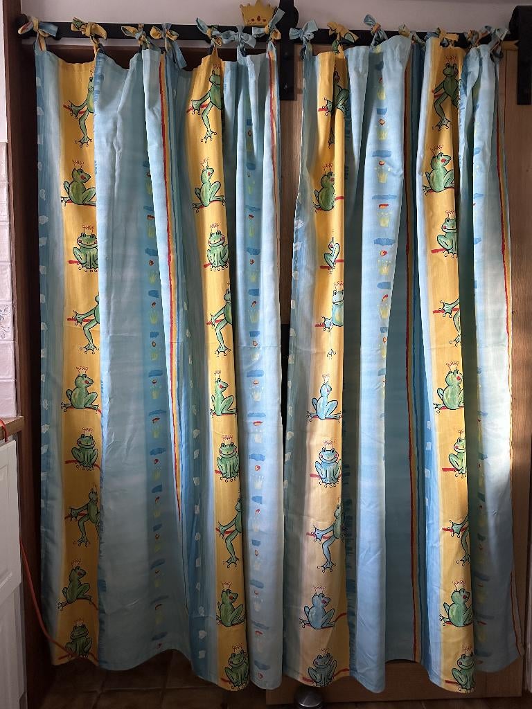 2 Kikker gordijnen, afmeting 194cm h x 135cm b, Ophalen of Verzenden