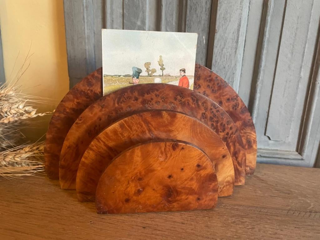 Postbakje Brievenbakje Thuyahout art deco stijl, Ophalen of Verzenden