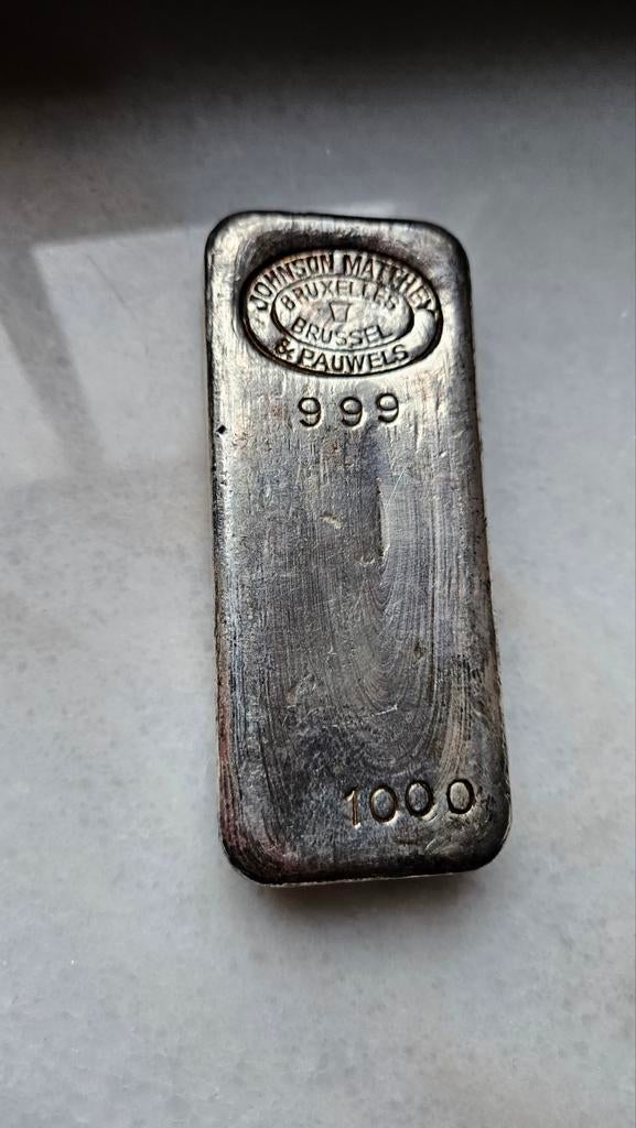 1 kilo johnson matthey pauwels brussels, Postzegels en Munten, Edelmetalen en Baren, Ophalen of Verzenden, Zilver